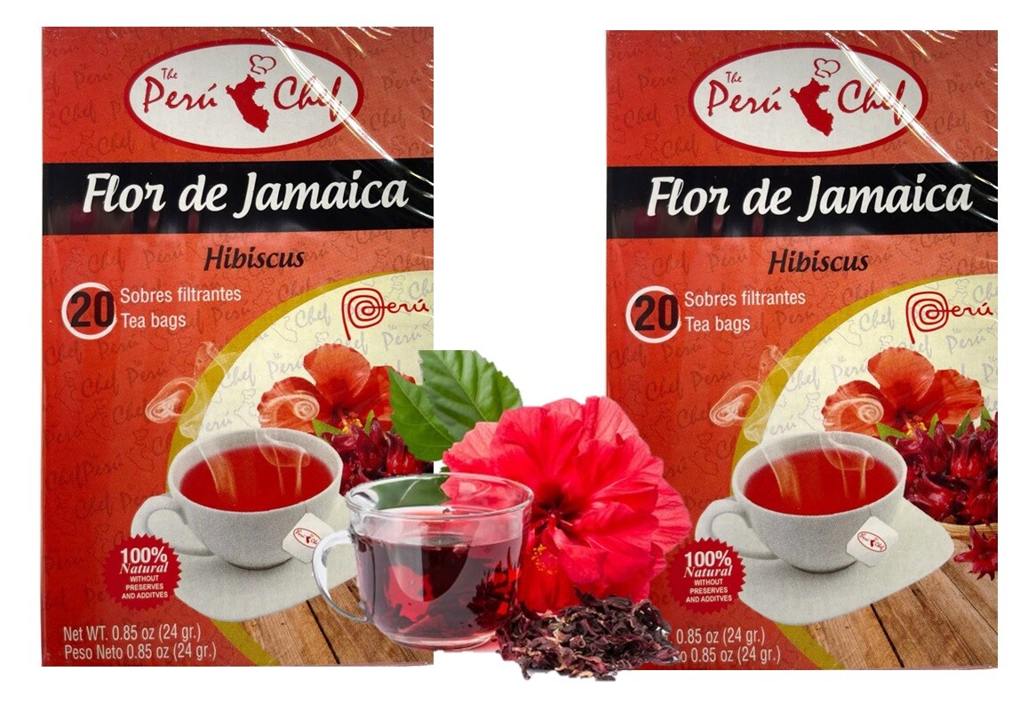 Peru Hibiscus Tea/Sorrel Te Flor de Jamaica Natural Antioxidant (40Tea Bags) gallery