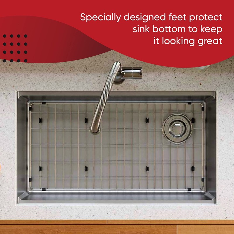 Granatan Kitchen Sink Protector Grid 28X14 Inch Stainless Steel Sink Bottom gallery