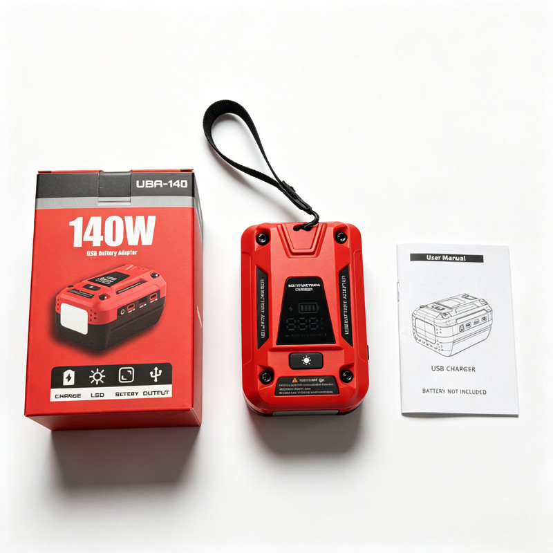 Portable Multi-Function Battery Charger for Milwaukee 18V Battery USB-C Adapter gallery
