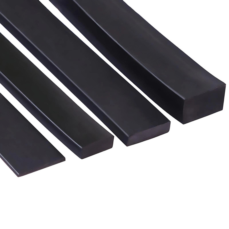 Solid Black Nitrile NBR Rubber Square Strip - Various Lengths, Widths And Thickn gallery