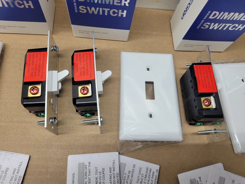 3 Pack ELEGRP DM101S-WH2 Toggle Dimmer Switch NEW gallery