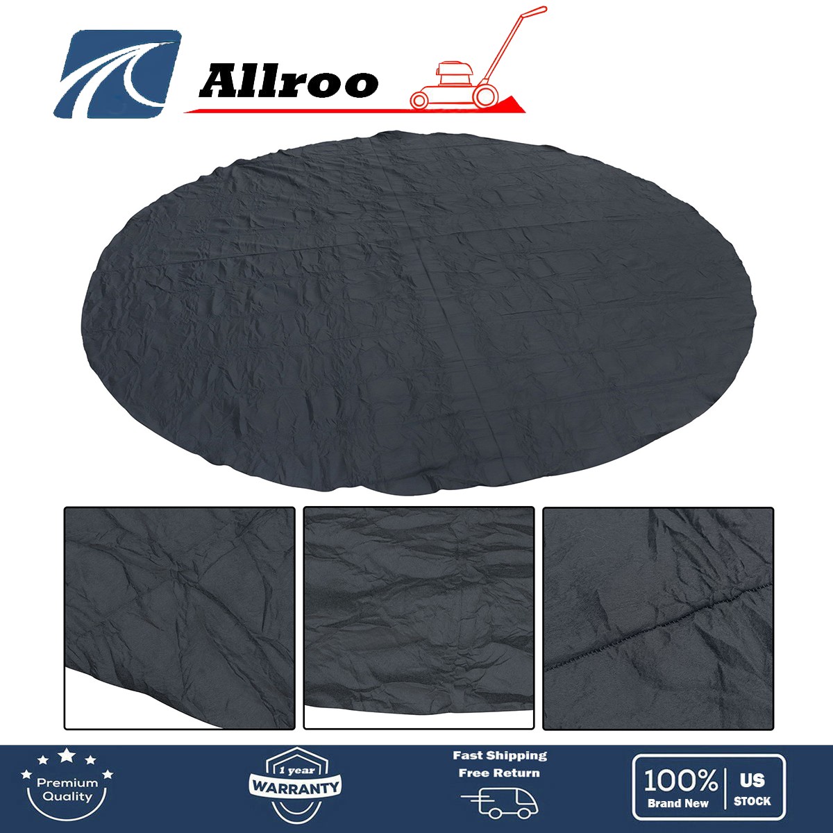 16 FT Round Pool Liner Pad For Above Ground Pools Durable Under Pool Mat Black gallery