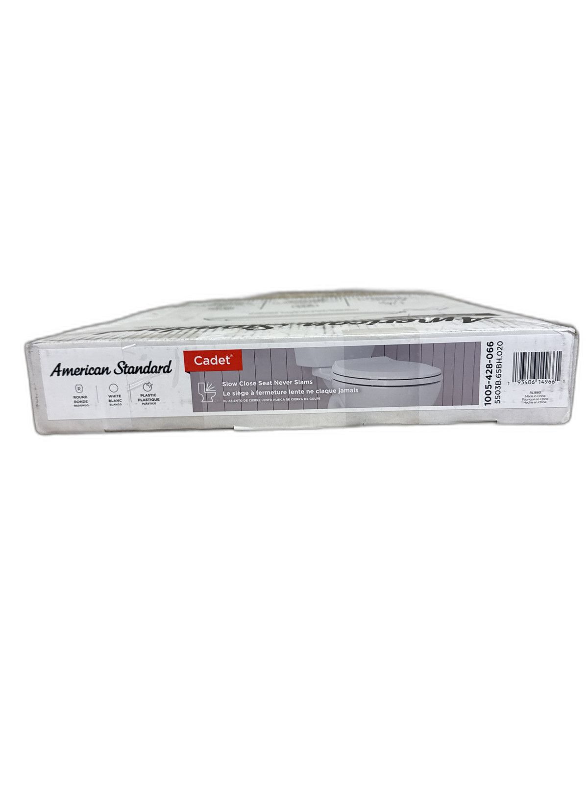 American Standard Cadet Round Antimicrobial Front Toilet Seat in White gallery