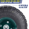 2 PCS 10 Inch Flat Free Solid Tires 4.10/3.504 Airless 5/8 Center Bearings gallery