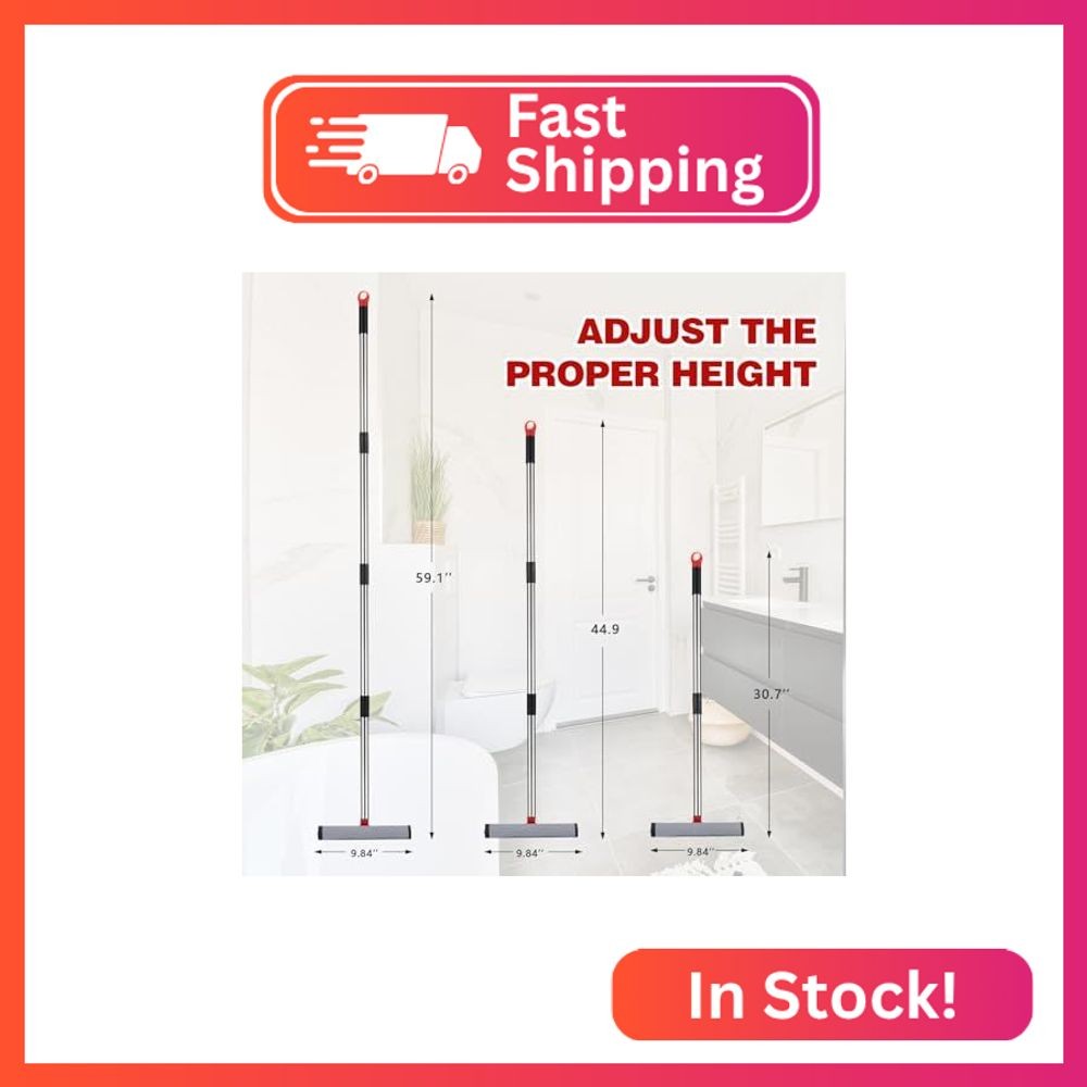 2 in 1 Standard Window Squeegee, Home Window Cleaner with 59" Poles,Washing Sque gallery