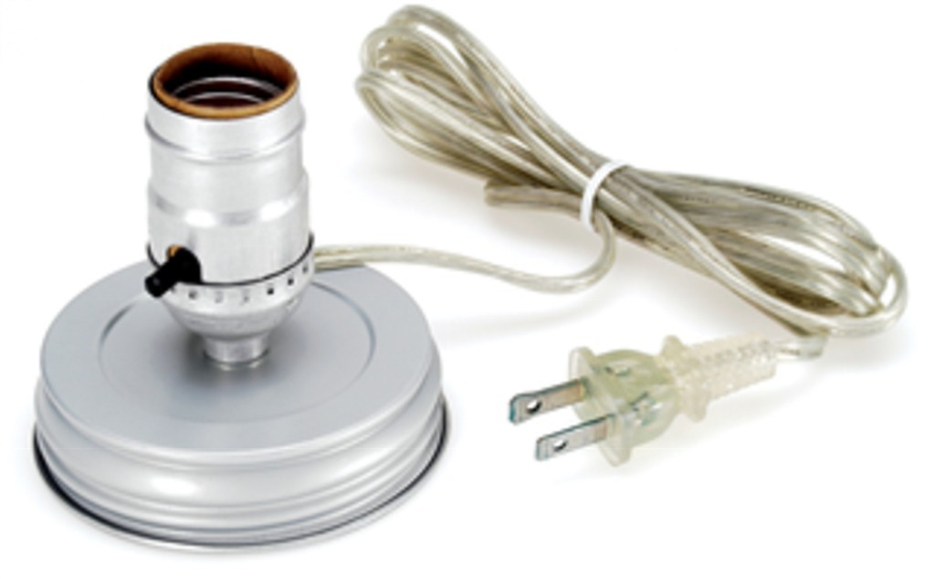 Mason Jar Lamp Making Adapter Kit Canning PRE-WIRED Electric Light Converter gallery