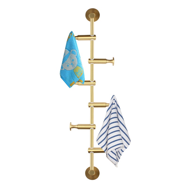 Wall Mounted Coat Rack Hat Clothes Hanger 6 Hooks Display 20kg/44.1lbs USA gallery