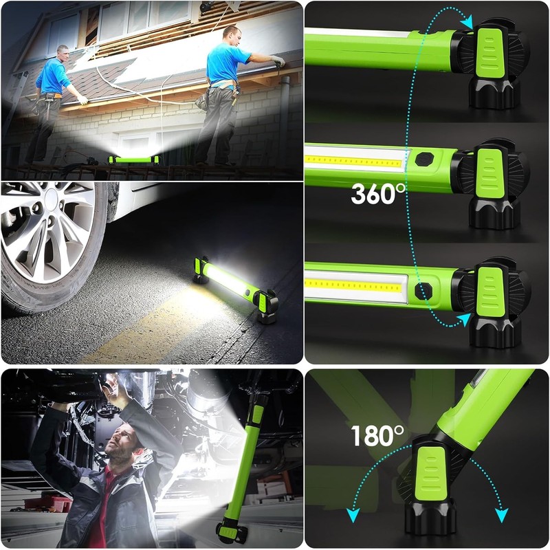 Work Light, 2500LM Bright LED Work Lights, 5200mAh Rechargeable Magnetic Underho gallery