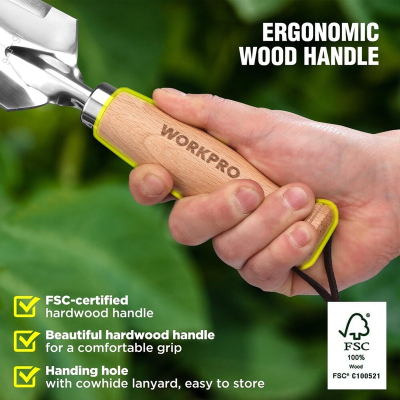 WORKPRO 12.5" Weeder Puller Tool 4-in-1 Garden Trowel Hori Hori Garden Knife NEW gallery