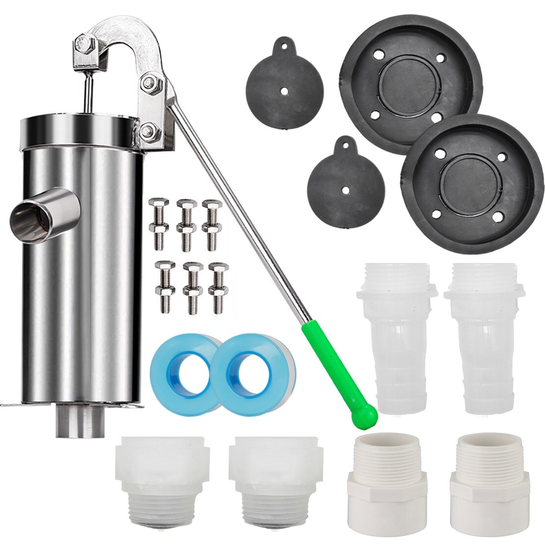 Manual Hand Water Pitcher Pump 33Ft Lift Stainless Steel Hand Well Pump Suction gallery
