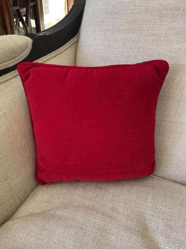 VTG Handcrafted Needlepoint Nut Cracker Soldier Gifts Christmas Accent Pillow Sq gallery