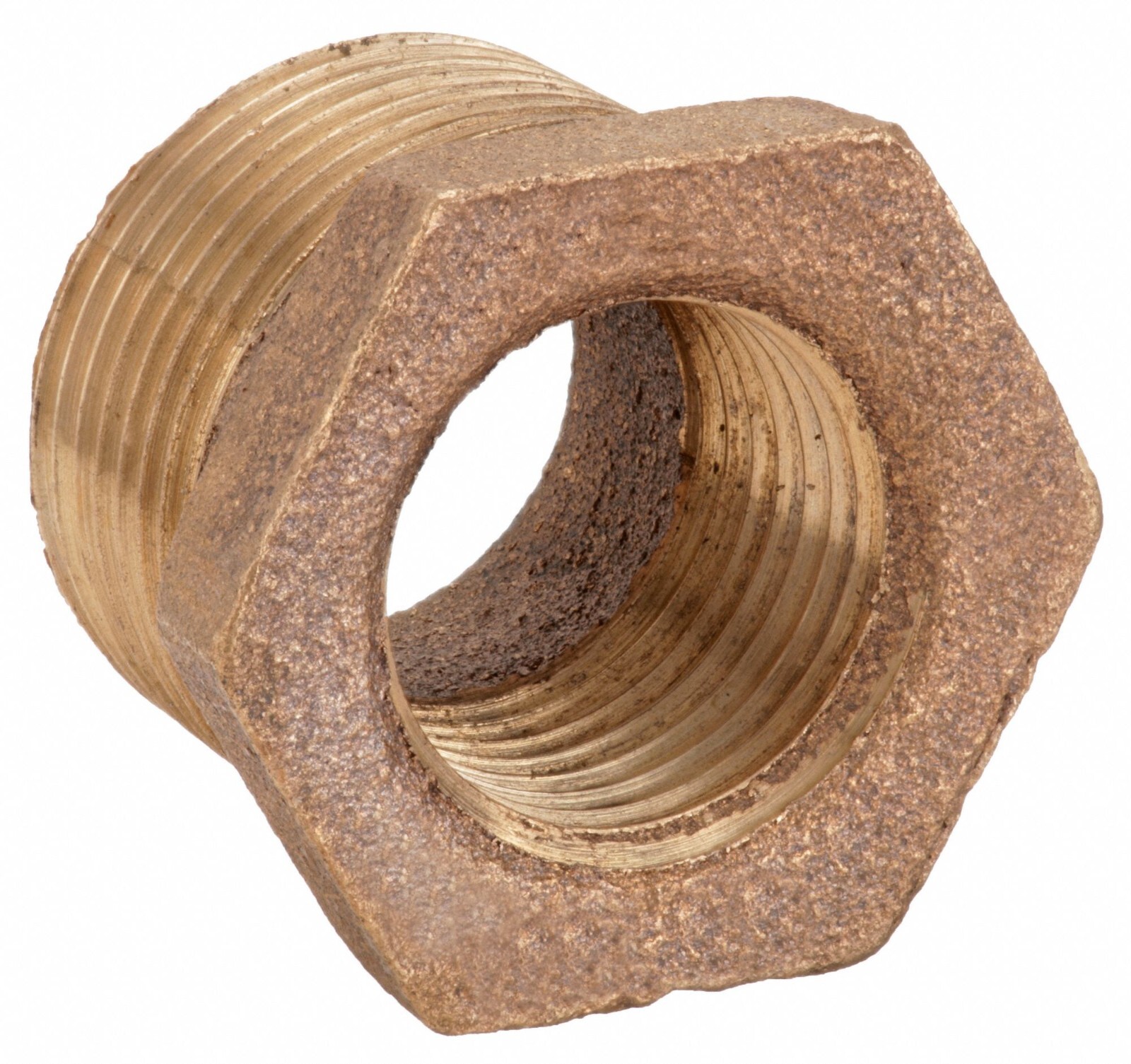 Various Sizes of Red Brass Reducing Bushing MxF NPT Threaded Class 125 Lead Free gallery