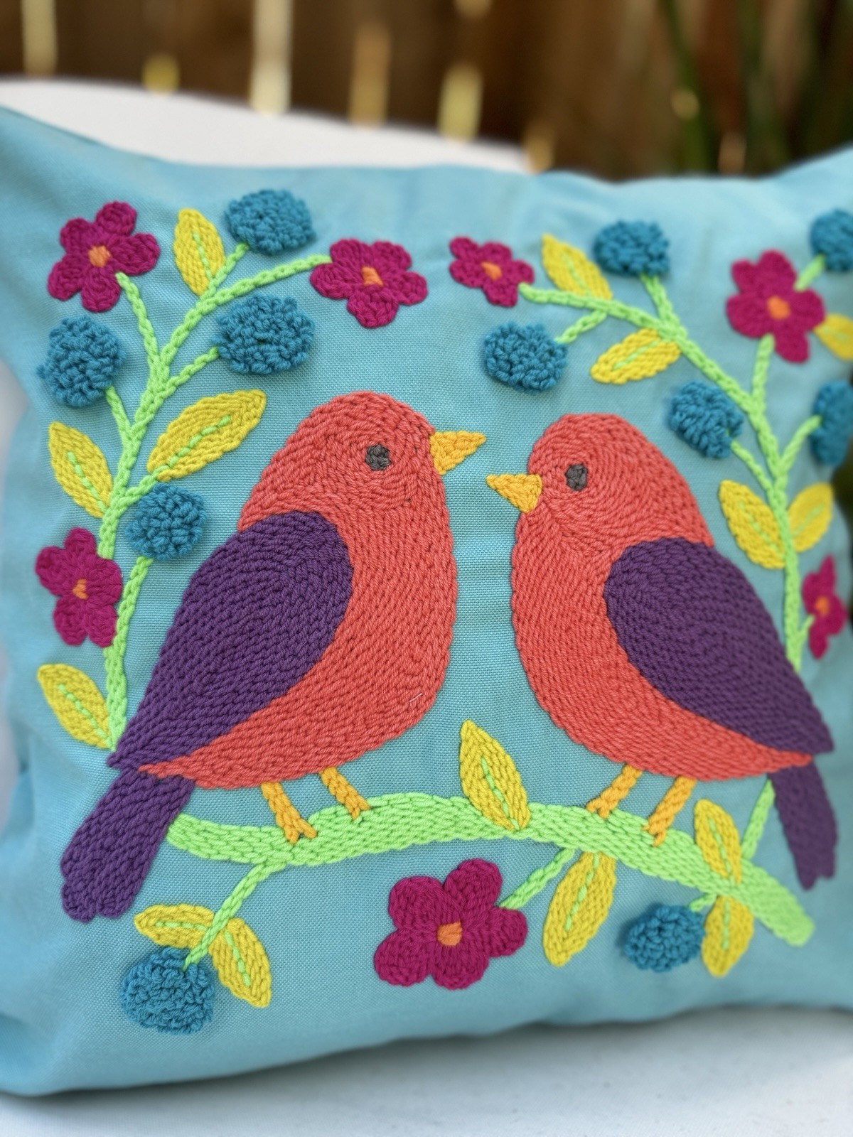 Handmade Punch Needle Pillow Cover: Pop Art Decorative Cushion Case gallery