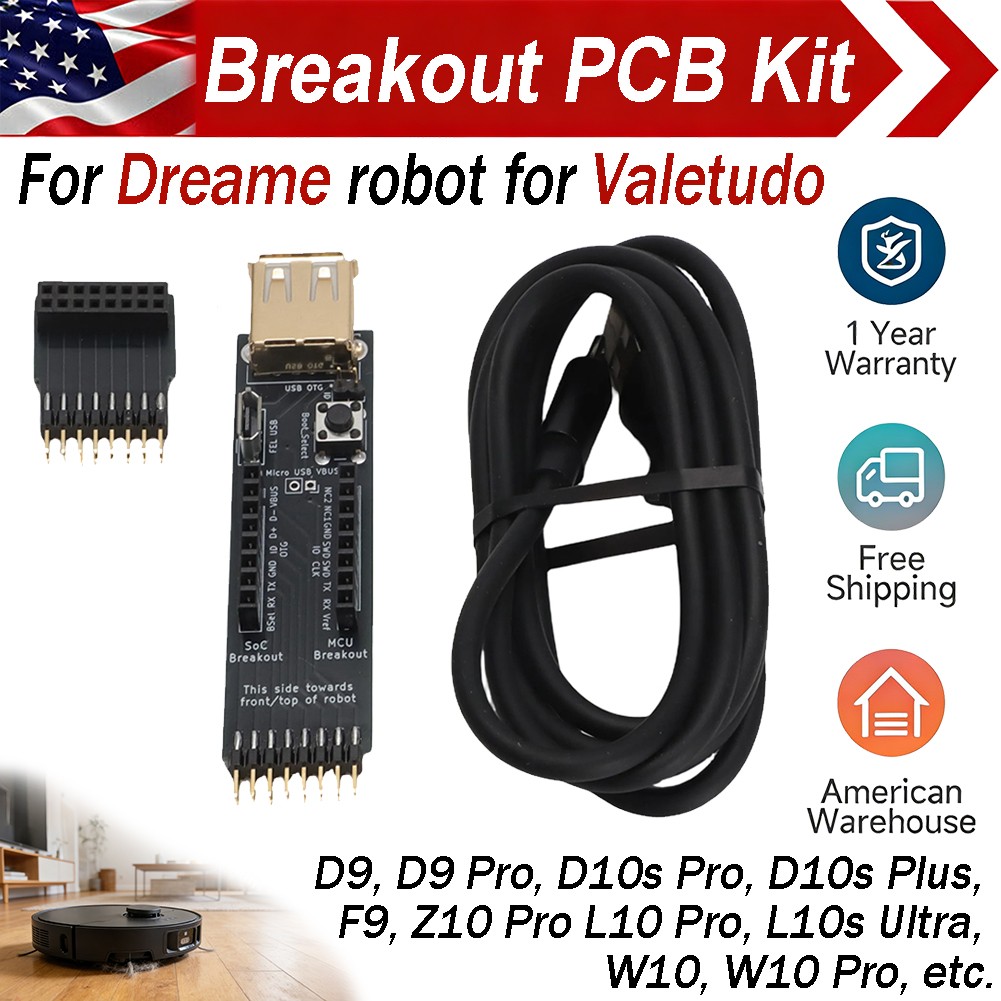 For Dreame (Mova) Robot Vacuum Breakout PCB Kit for Valetudo F9,D9 Pro, D10s Pro gallery