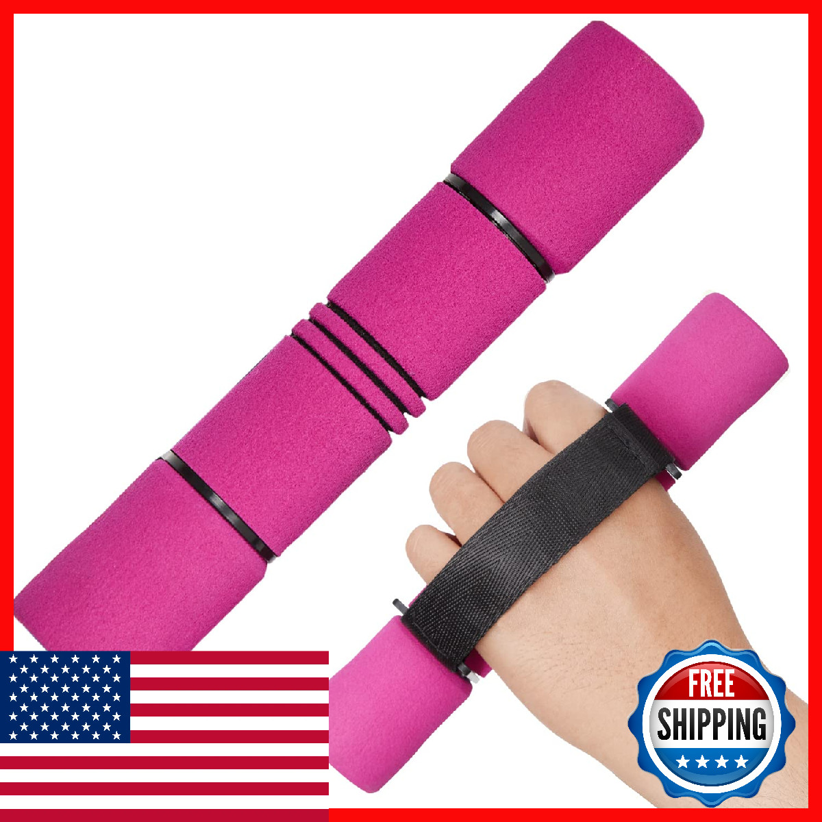 Yes4All 2lbs Adjustable Dumbbell Hand Weights Set of 2 for Women Walking gallery