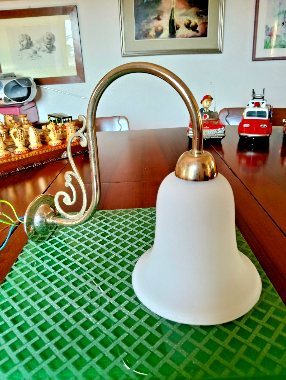 DEVON & DEVON BRASS GLASS WALL SCONCE LAMP gallery