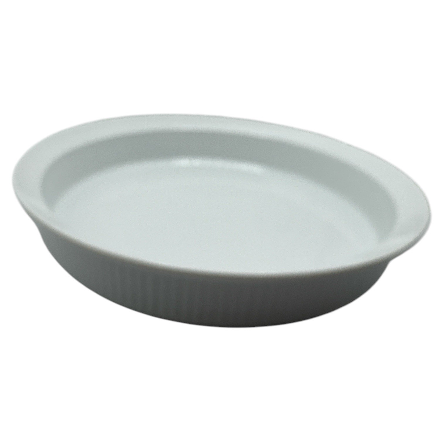 Dansk Bistro White Ribbed Quiche Baking Casserole Dish 10 1/2" w/Rim Portugal gallery