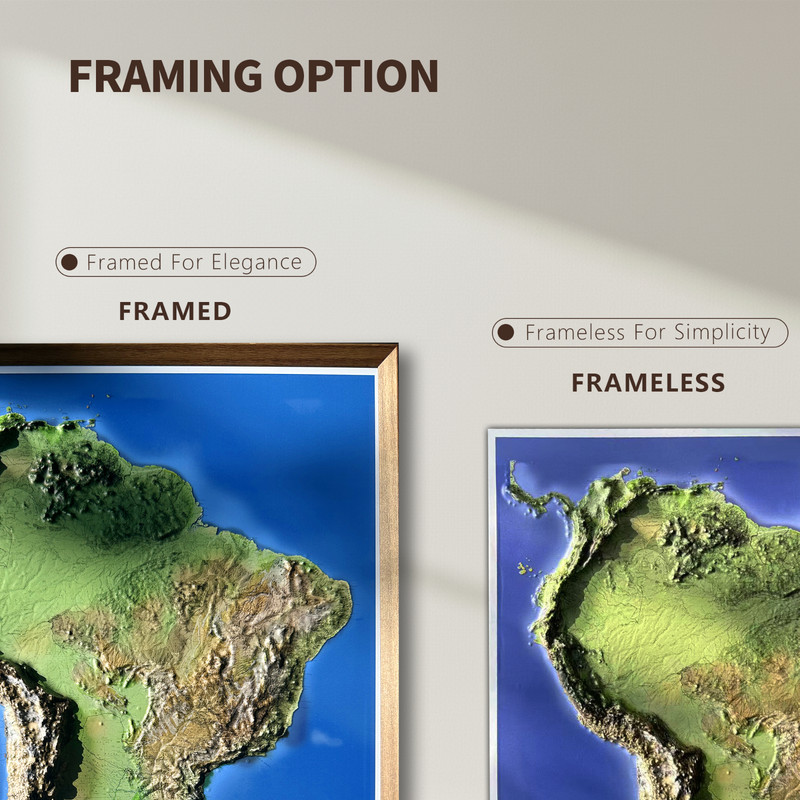 Real 3D raised relief map of North America - with touchable mountain peaks. gallery