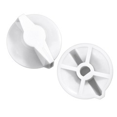 2pcs Timer Knob Replacement, Switch Spring Wound Medium, White