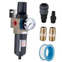 Compressed Air Filter Regulator, 5 Micron Brass Element, 0-150 psi 3/8″ NPT