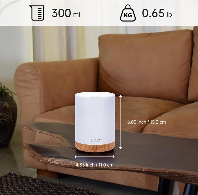 Essential Oil Diffuser, 300ML, Quiet 5-In-1 Premium Humidifier, Home Fragrance gallery