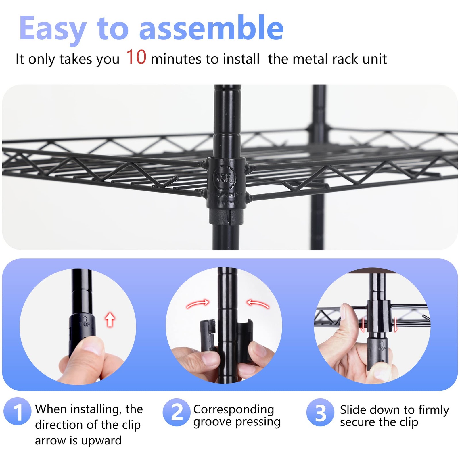FDW Wire Shelving Units Adjustable Metal Storage Rack 23D x 13W x 30H 3 Tier Pan gallery