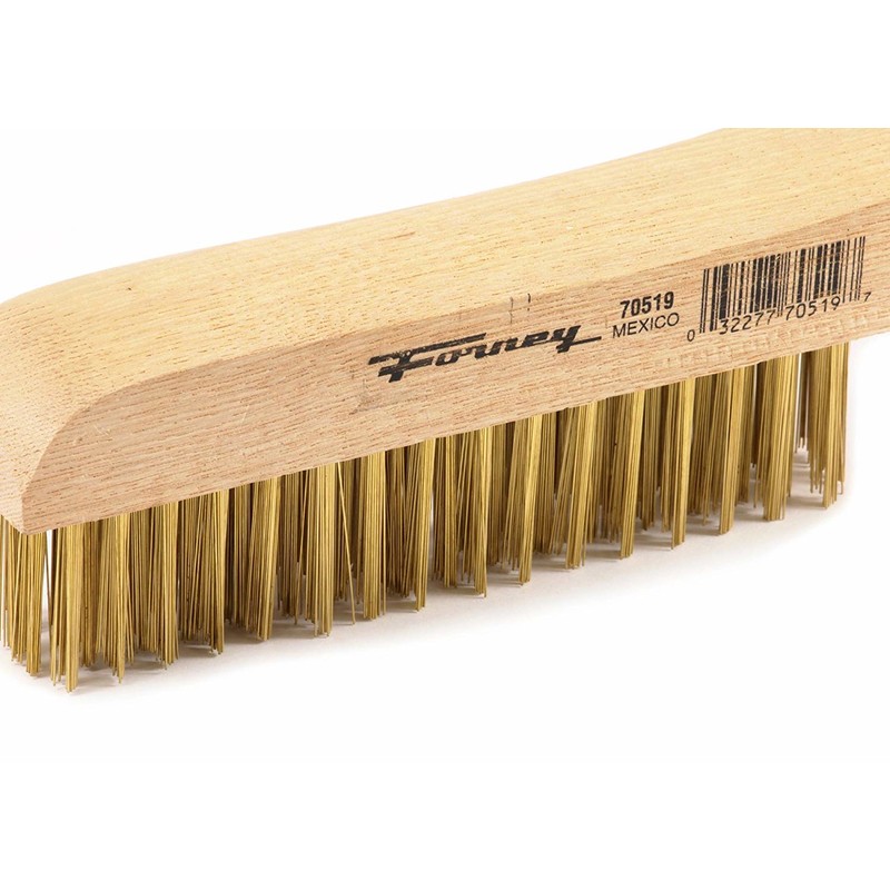 Forney 70519 Wire Scratch Brush 10-1/4 in. with Wood Shoe Handle gallery
