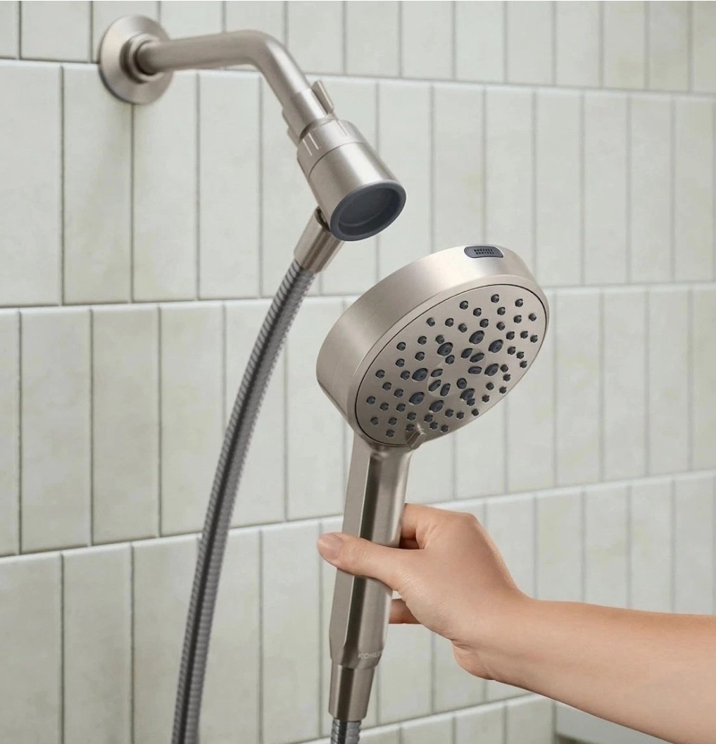 Kohler Assert Multifunction Handheld Shower Head Brushed Nickel Magnetic Dock gallery