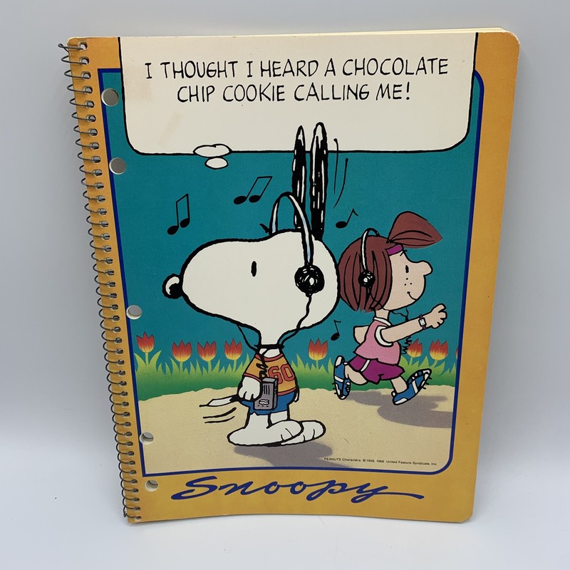 5 Snoopy Peanuts Spiral Bound Notebooks Unused Vtg Rare 80s Butterfly Originals gallery