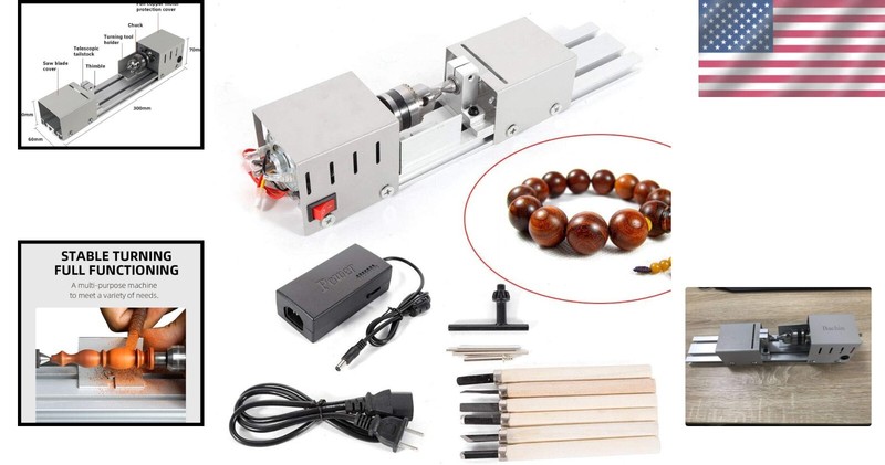 High-Performance Mini Lathe Machine for Crafting & Woodworking - 8000 RPM gallery