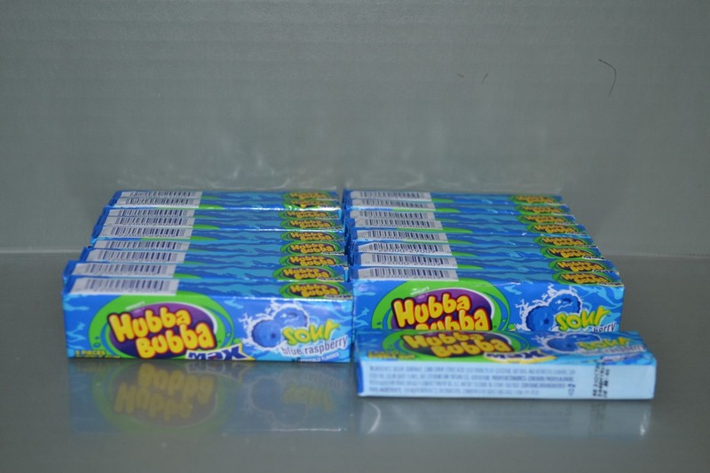 (18) Hubba Bubba Sour Blue Raspberry Bubble Gum, 5 Pieces In Each, BB 10/26 gallery