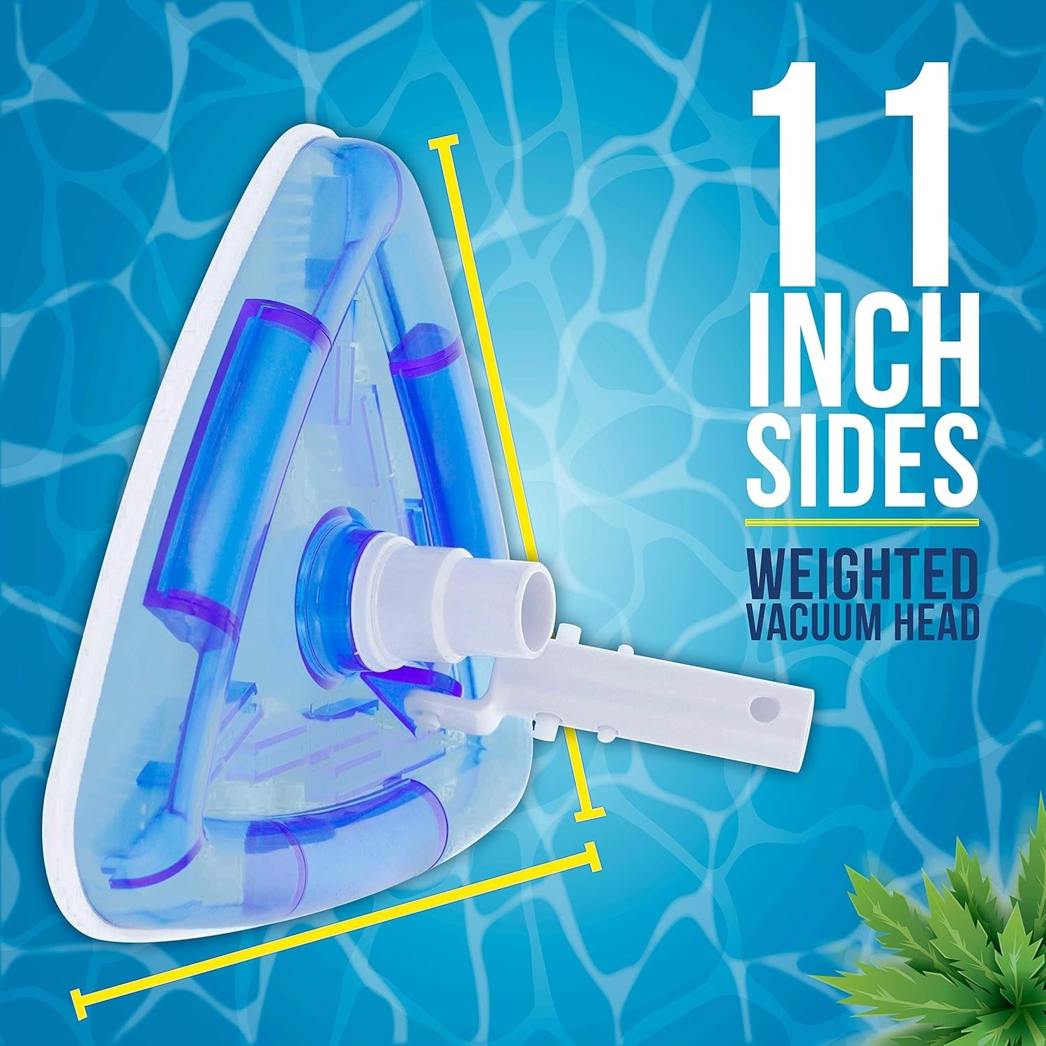 U.S. Pool Supply Weighted Transparent Triangular Pool Vacuum Head with Swivel... gallery
