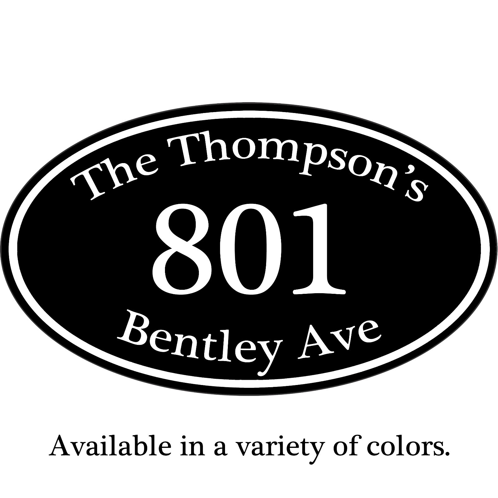 Personalized Home Address Plaque Aluminum Sign 12" x 7" - Your Choice Of Colors gallery
