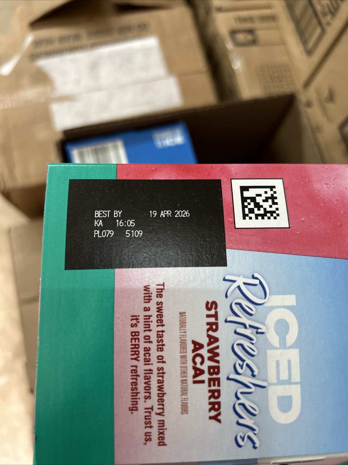 New Donut Shop Iced Refreshers Strawberry Açaí K-Cup Pods Keurig 4 Boxes Of 20 gallery