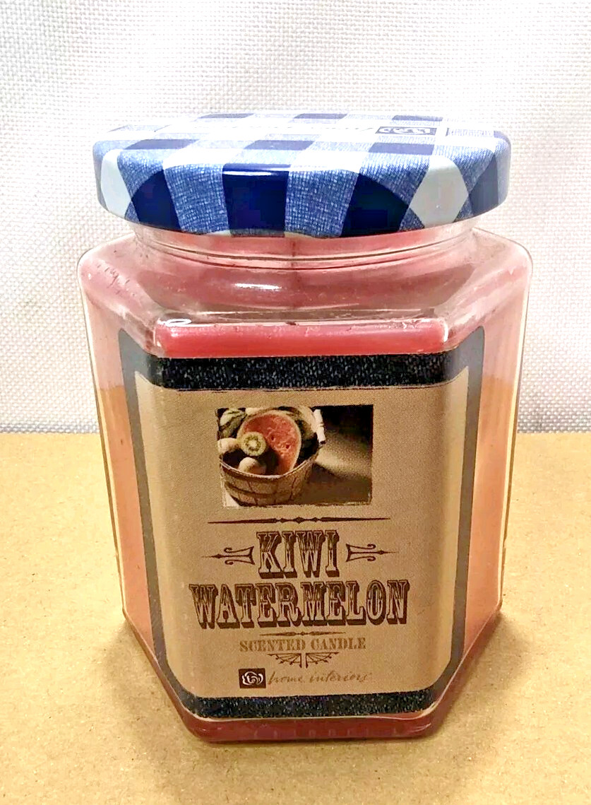 Kiwi Watermelon Scented Candle Home Interiors New Old Stock Unused Cottage Core gallery