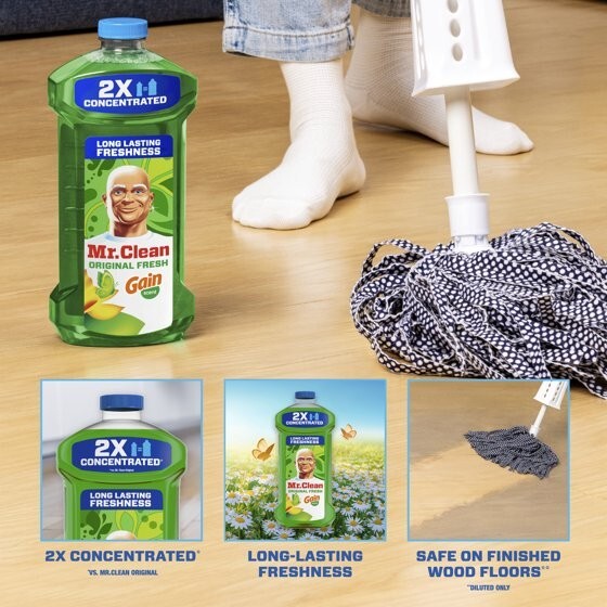 Mr. Clean 2X Concentrated Multi Surface Cleaner with Gain Original Scent, 41 oz gallery