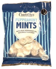 Coastal Bay Confections Peppermint Mints Individually Wrapped 5 oz Bag @ 40 pcs