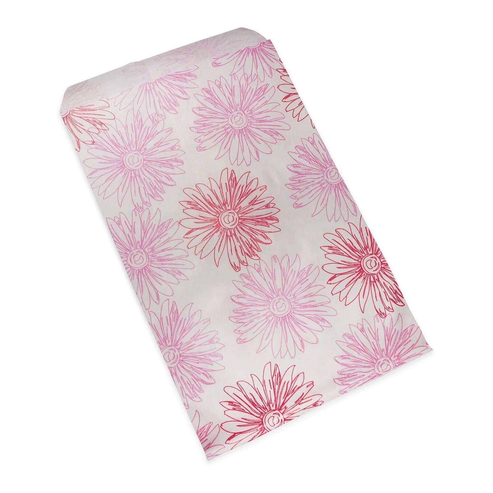 Pink Flower Pattern on White Decorative Bags for Cookies, Candy and Gifts gallery