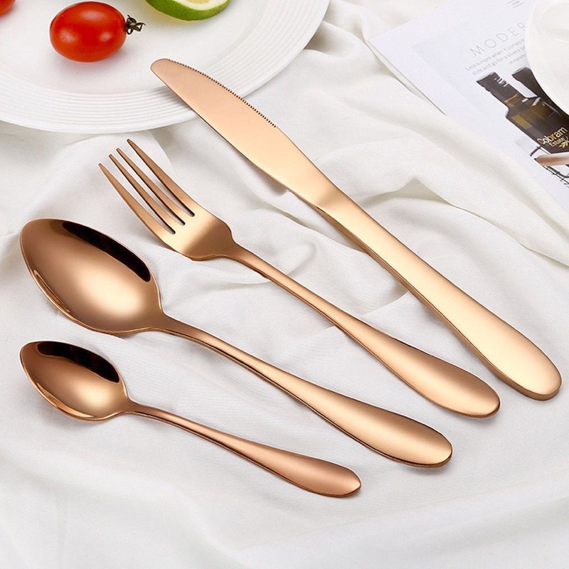 4pcs Silverware Set Flatware Cutlery Sets Stainless Steel Knife Fork Spoon US gallery