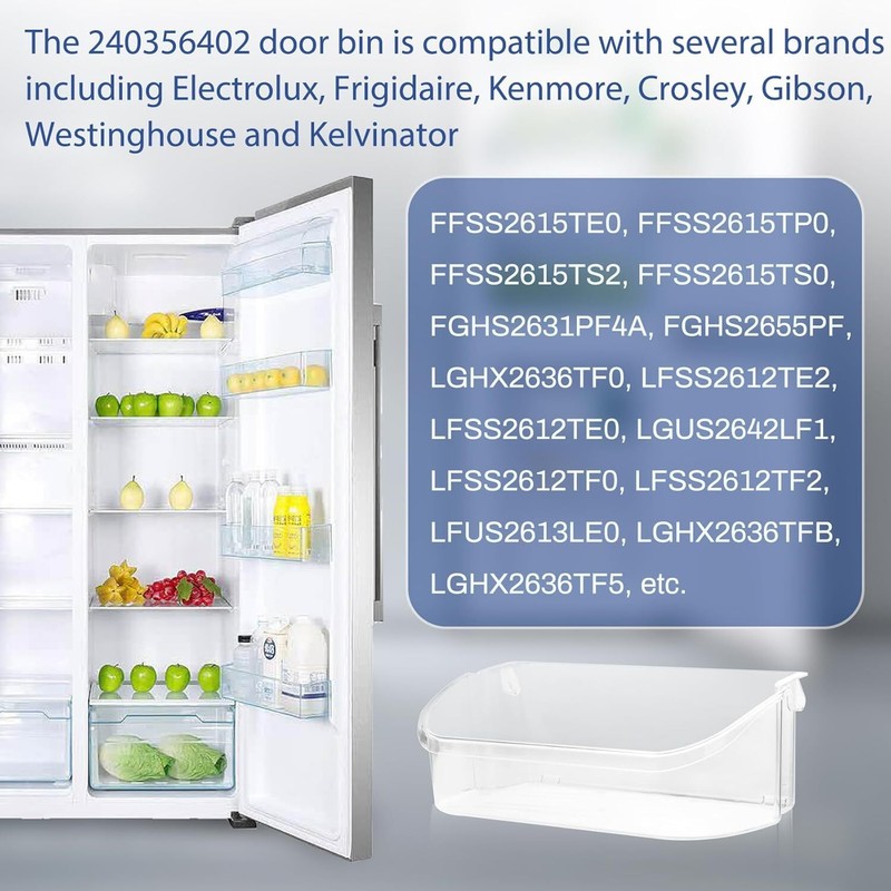 Refrigerator Door Bin Replacement For FRS26LH FRS26LR FRS6B5E FFHS2611LB9 gallery