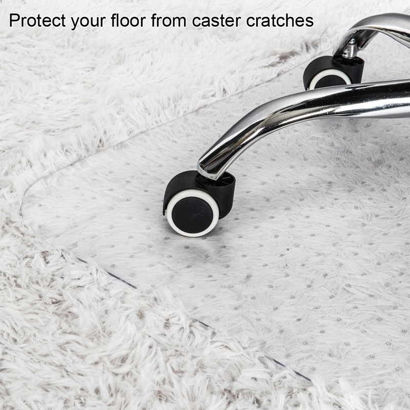 High Quality PVC Rectangle Floor Protection Mat Chair Mat with Nail Transparent gallery