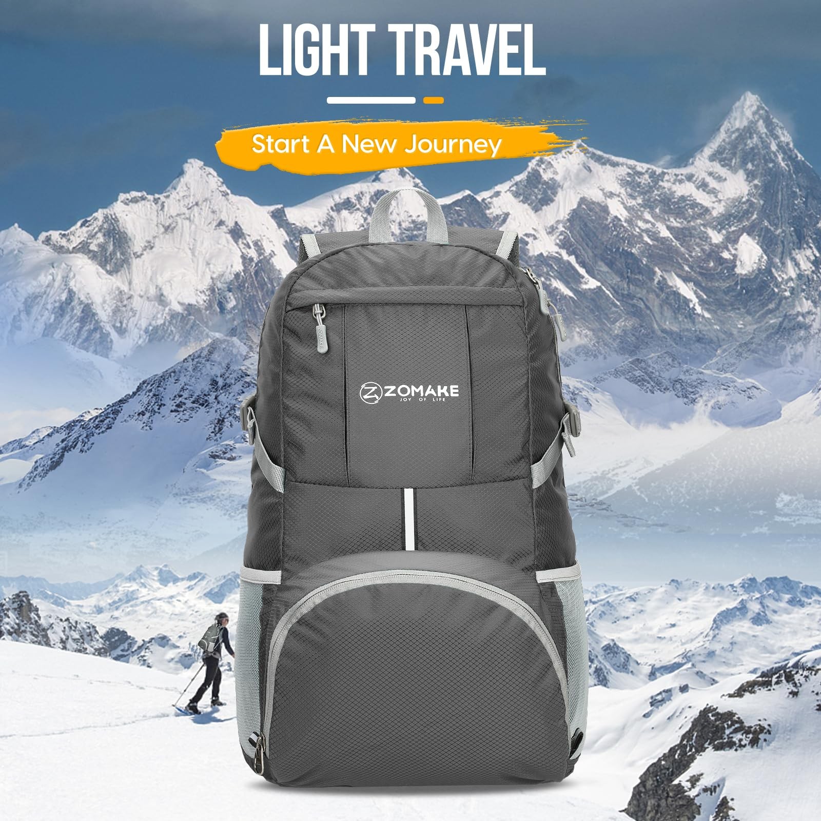 Lightweight Packable Backpack 35L, Water Resistant Foldable Hiking Day Pack 2