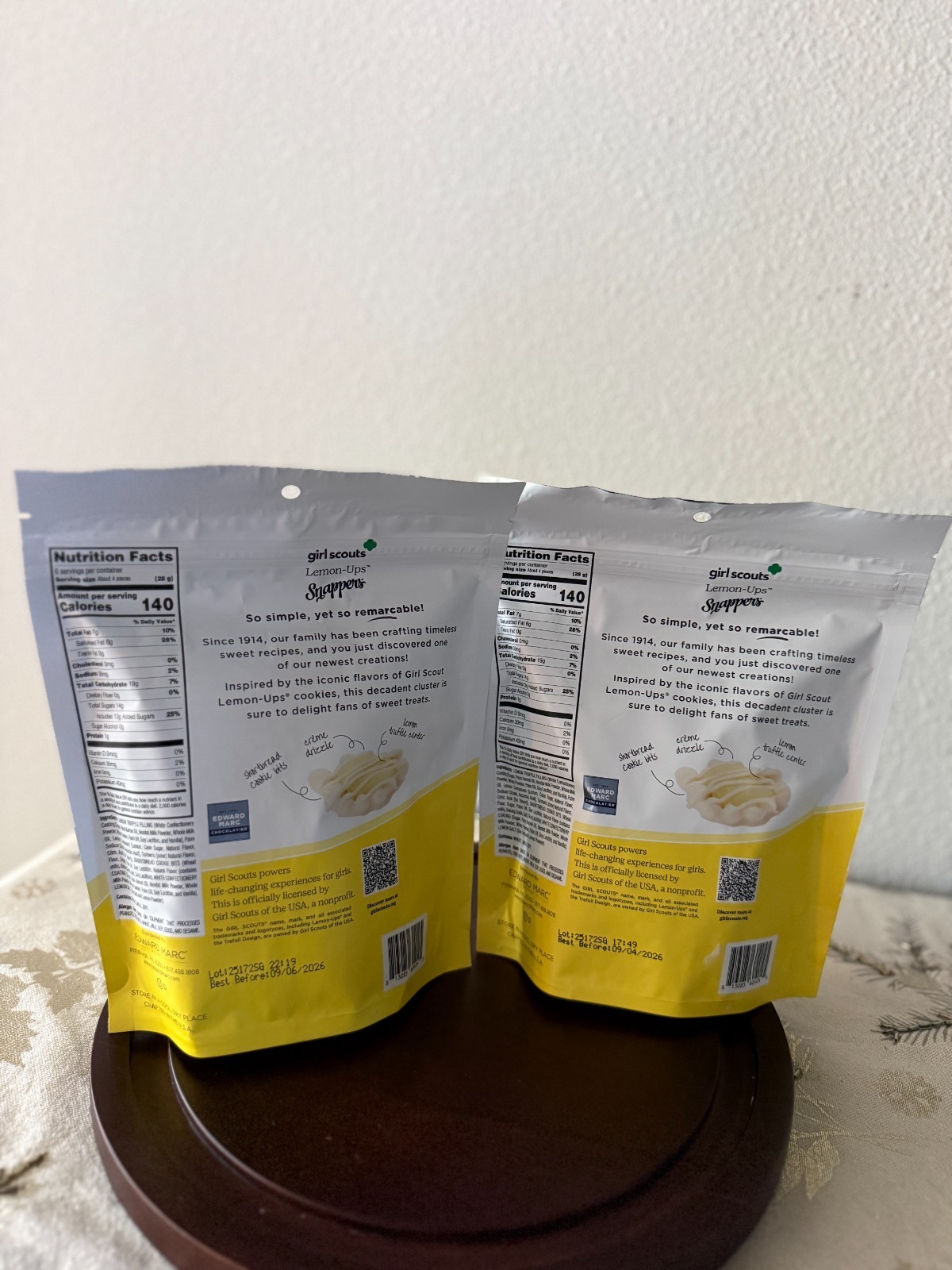 Edward Marc Chocolatier Girl Scouts Lemon Ups Snapper 6 Oz-2 PACKS-EXP 02/2027 gallery