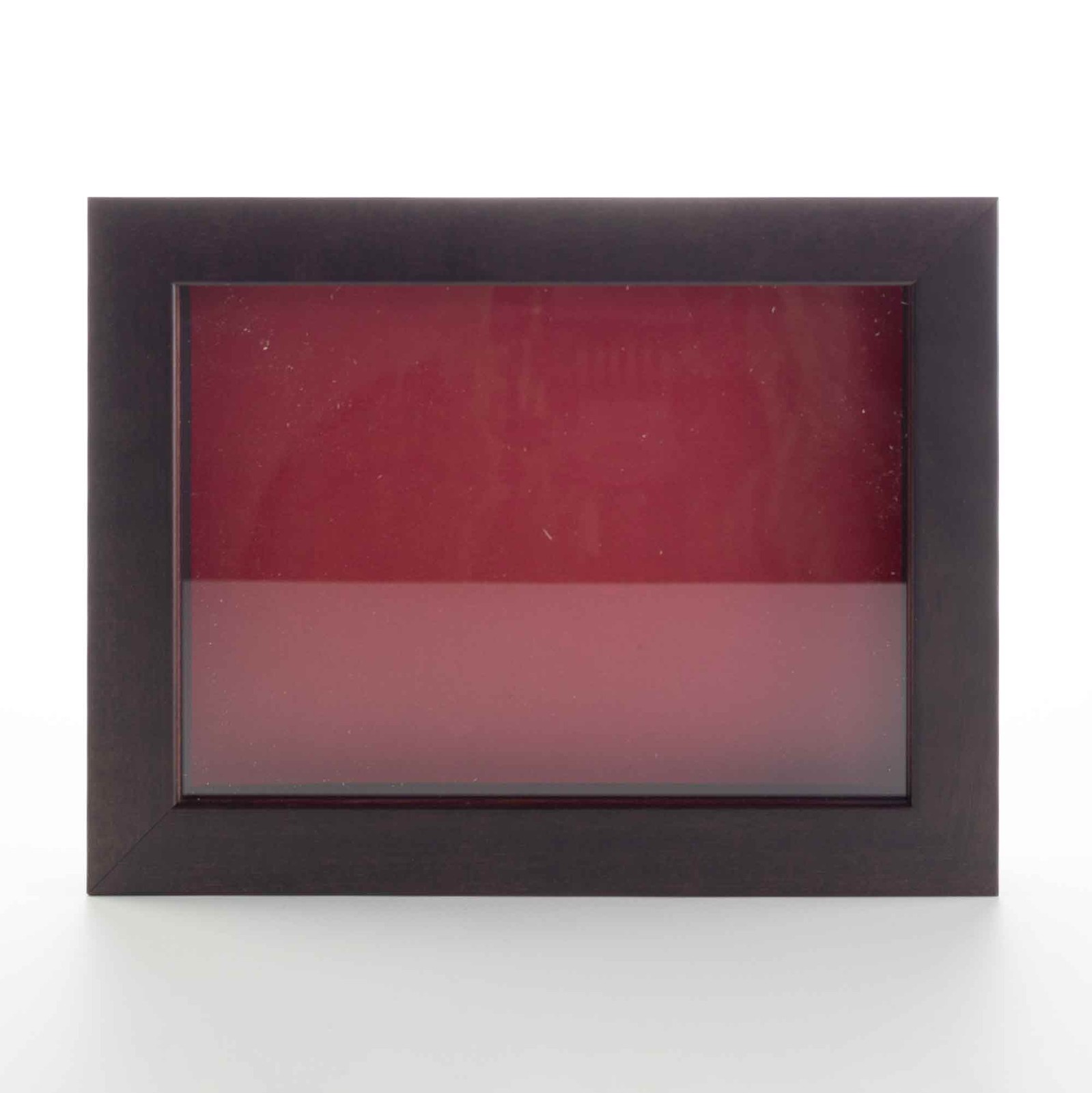 Dark Brown 4x4 Wood Shadow Box With Red Acid-Free Backing 5/8 Usable Depth gallery