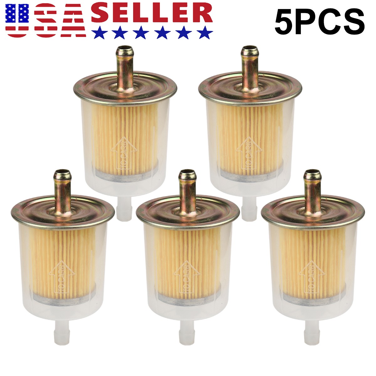5Pc High Performance Universal 5/16" Fuel Filter Industrial Inline Gas Fuel Line gallery
