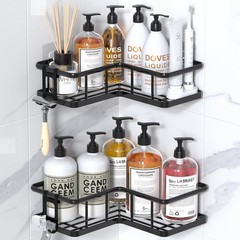 Corner Shower Caddy 2 Pack, No Drill Adhesive Shower Storage Shelves, Rustpro…