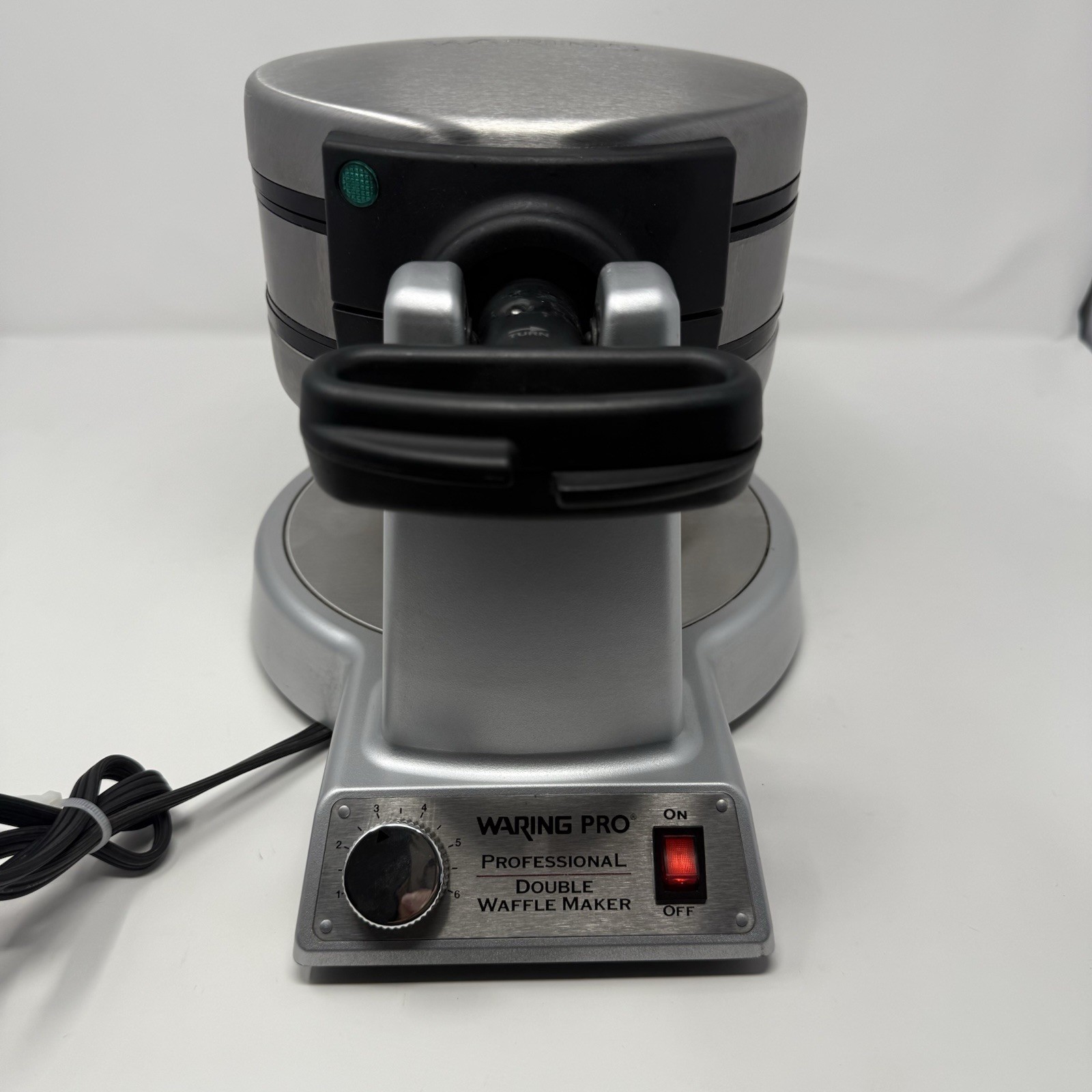 Waring Pro Double Waffle Maker Rotating Belgian WMK600 Stainless 1400W Tested gallery