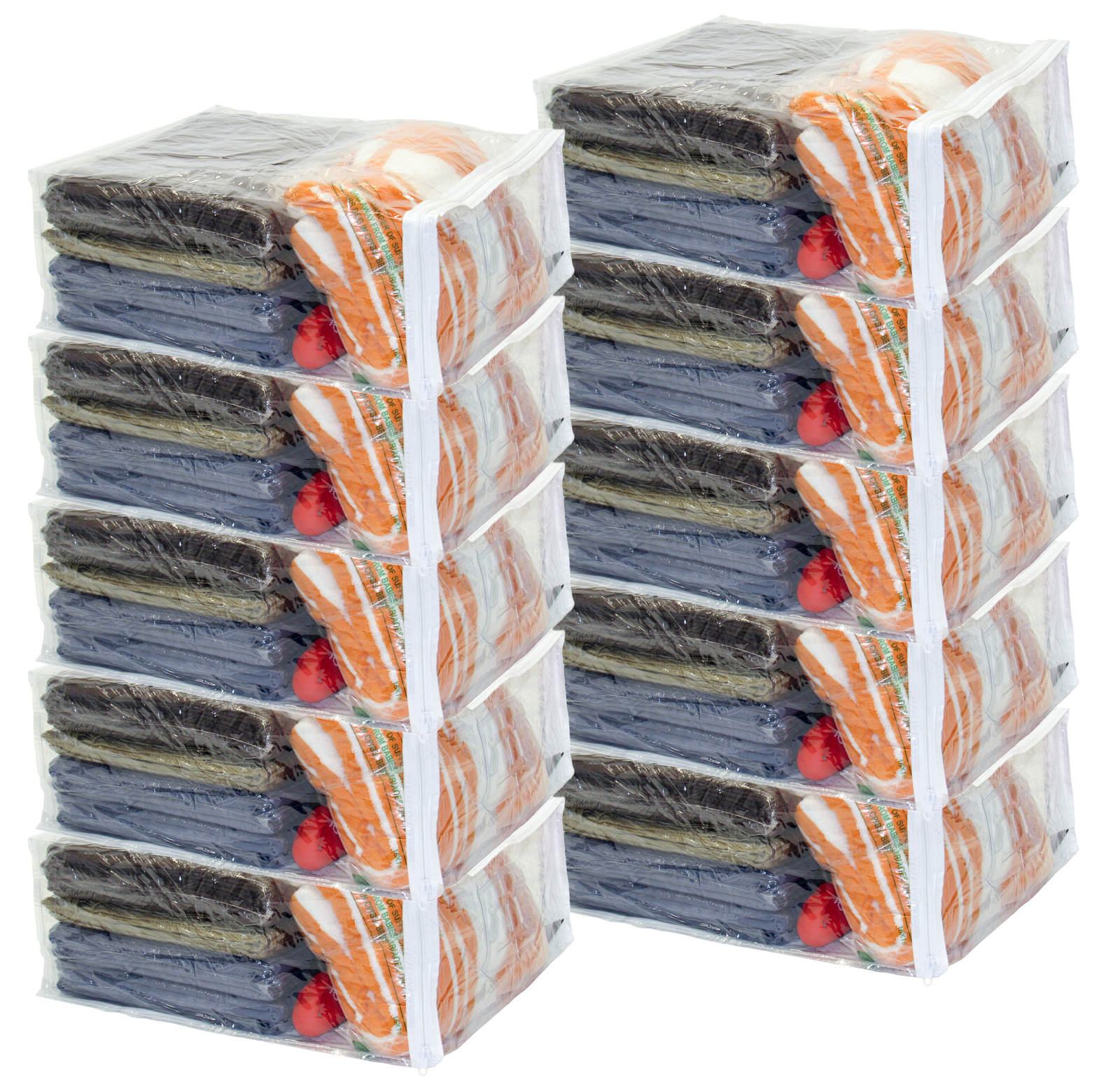 10-Pack Clear Vinyl Zippered Storage Bags 15 x 18 x 7 Inch gallery