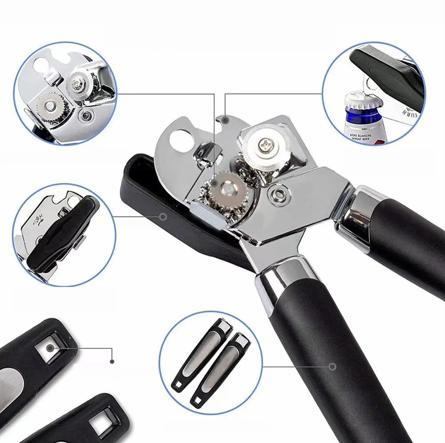 1pc Stainless Steel Multifunction Can Opener Side Cut Kitchen Tool - NEW gallery