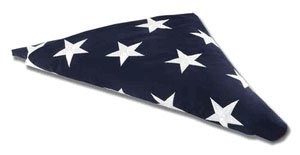 Pre Folded Premium American Flag, MADE IN THE USA fully Embordered Stars and ... gallery